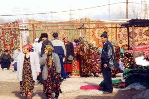 Barrie goes to the Oriental carpet bazaar in sear of someone who knows Barbar.