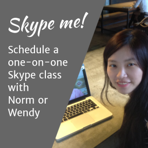 Buy credit for 8 hrs/month of Skype classes